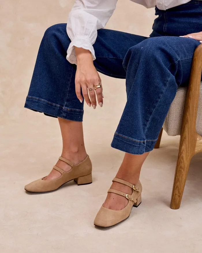 Polin Et Moi Mary Jane Farmina Buckle Camel Women Heels Polin Et Moi Mary Jane Farmina Buckle Camel Women Heels