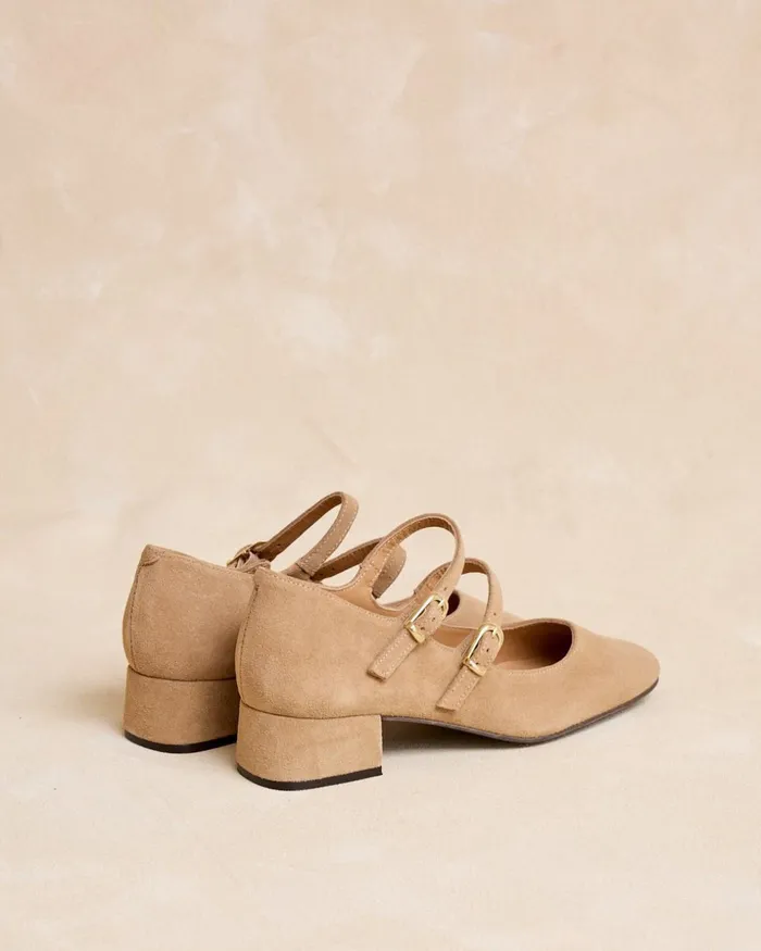 Polin Et Moi Mary Jane Farmina Buckle Camel Women Heels Polin Et Moi Mary Jane Farmina Buckle Camel Women Heels