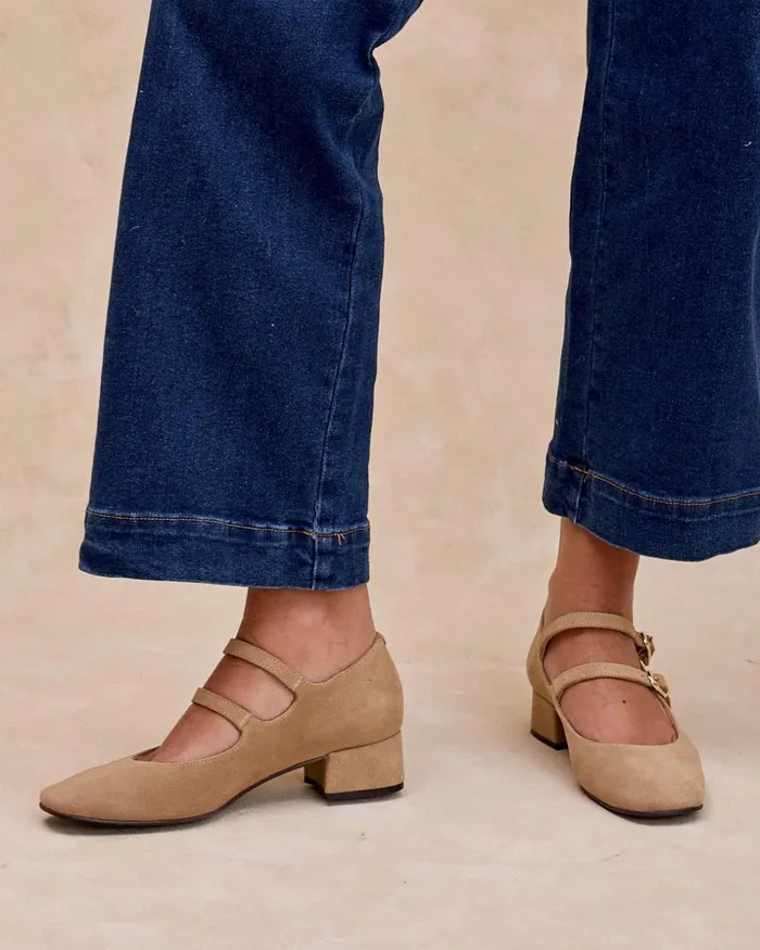 Polin Et Moi Mary Jane Farmina Buckle Camel Women Heels Polin Et Moi Mary Jane Farmina Buckle Camel Women Heels