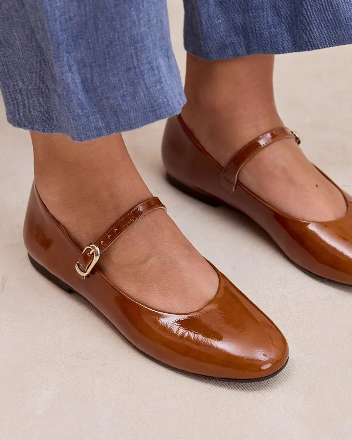 Polin Et Moi Merceditas Purea Leather Leather Women Flats Polin Et Moi Merceditas Purea Leather Leather Women Flats