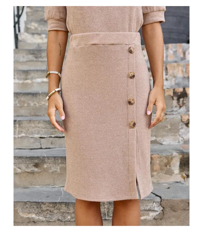 Polin Et Moi Mid Aisalda Skirt Camel Women Skirts