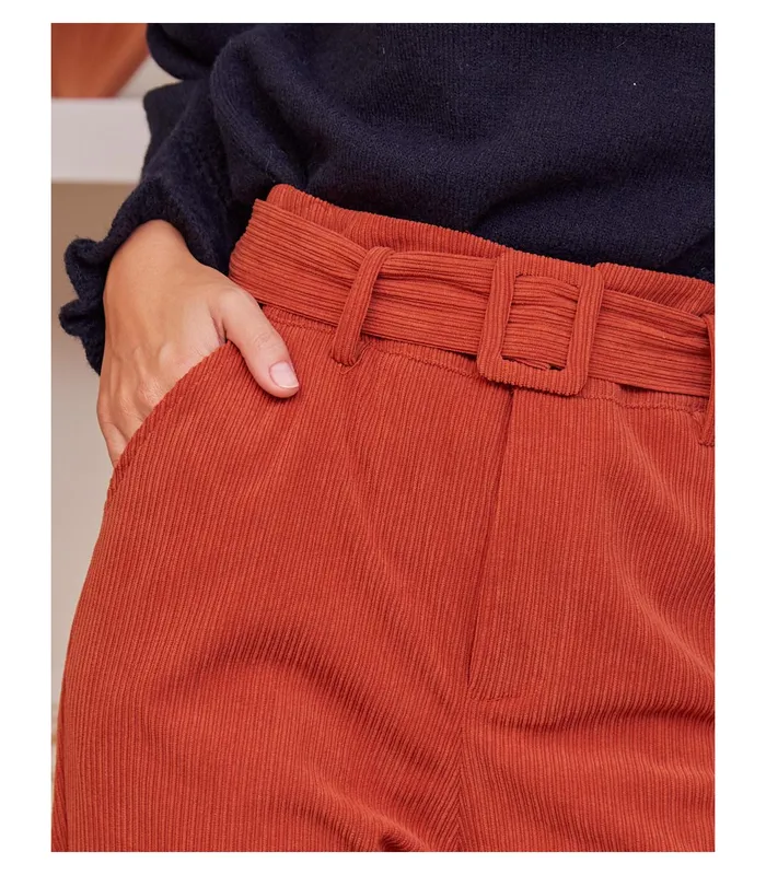 Polin Et Moi Nadra Corduroy Pants Tile Women Trousers Polin Et Moi Nadra Corduroy Pants Tile Women Trousers
