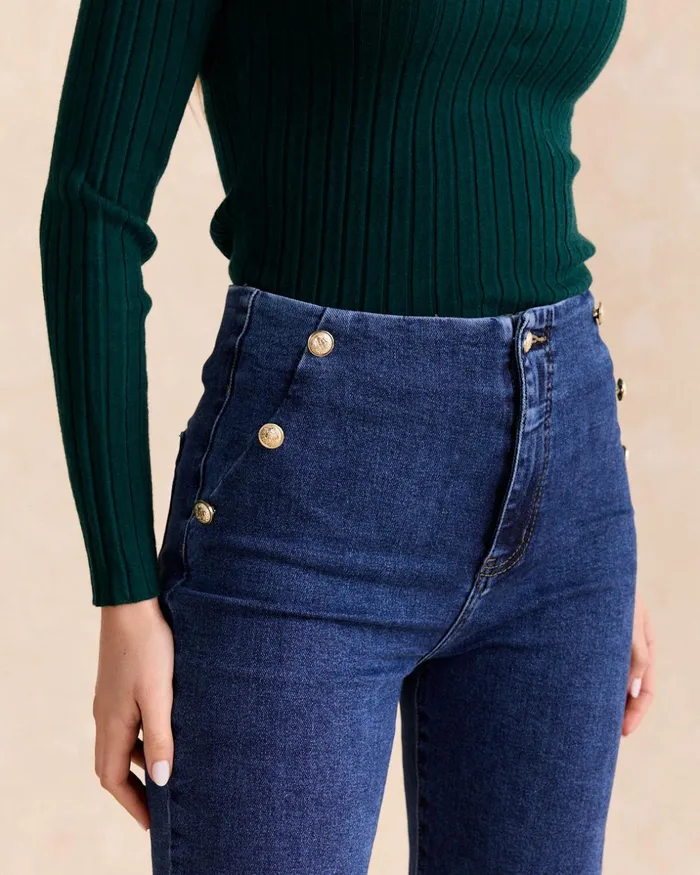 Polin Et Moi Purple Denim Pants Denim Women Trousers