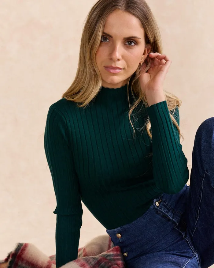 Polin Et Moi Sweater Knitted Renata Green Forest Women Cardigans And Sweaters Polin Et Moi Sweater Knitted Renata Green Forest Women Cardigans And Sweaters