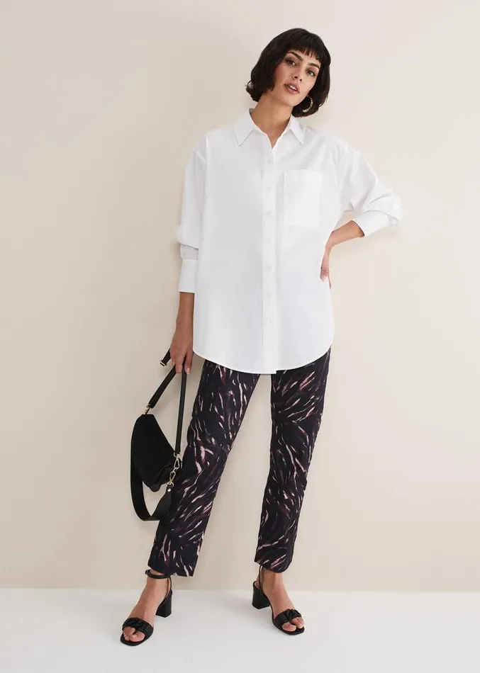 Ramona Zebra Print Straight Leg Jeans Blackmulti Women Phase Eight Trousers