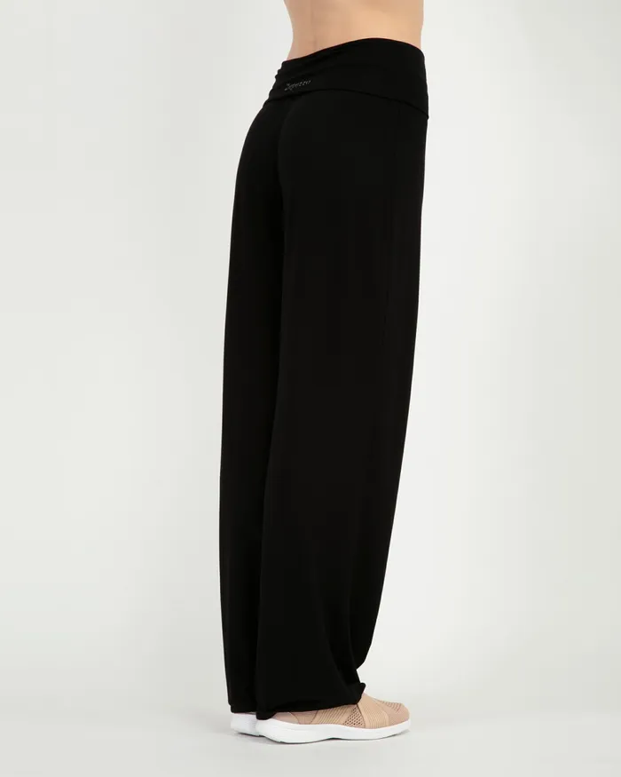 Repetto Womens Trousers and Shorts Viscose Jazz Pants With Fold Over Waistband Black Gift Ideas