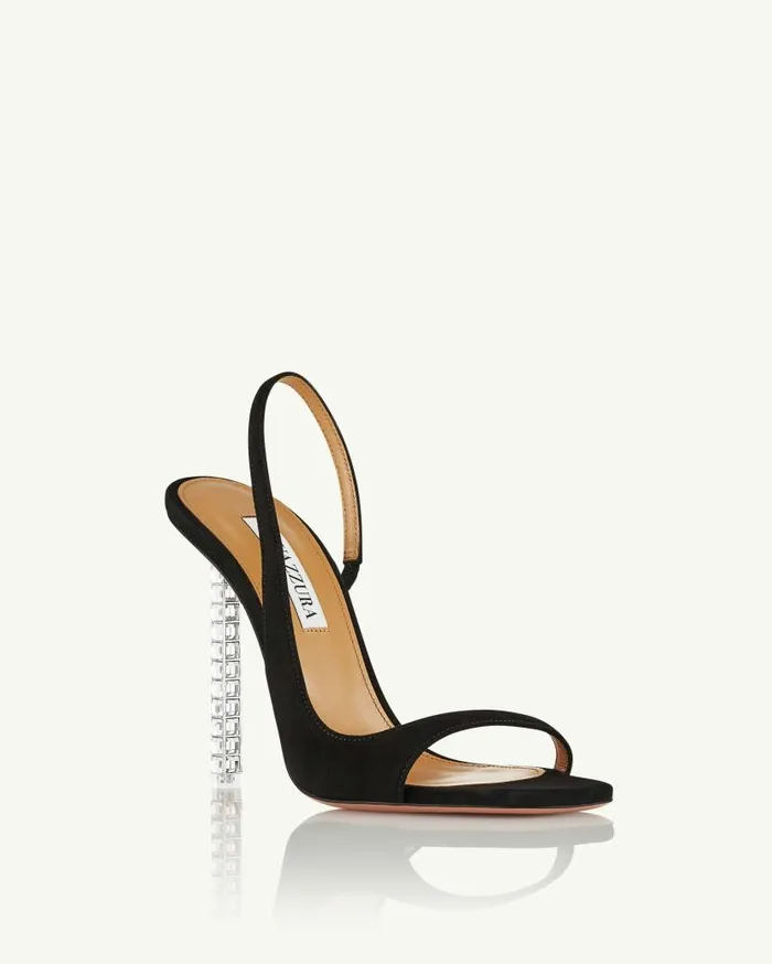 Rock Chic Sling 105 Black Women Aquazzura Sandals