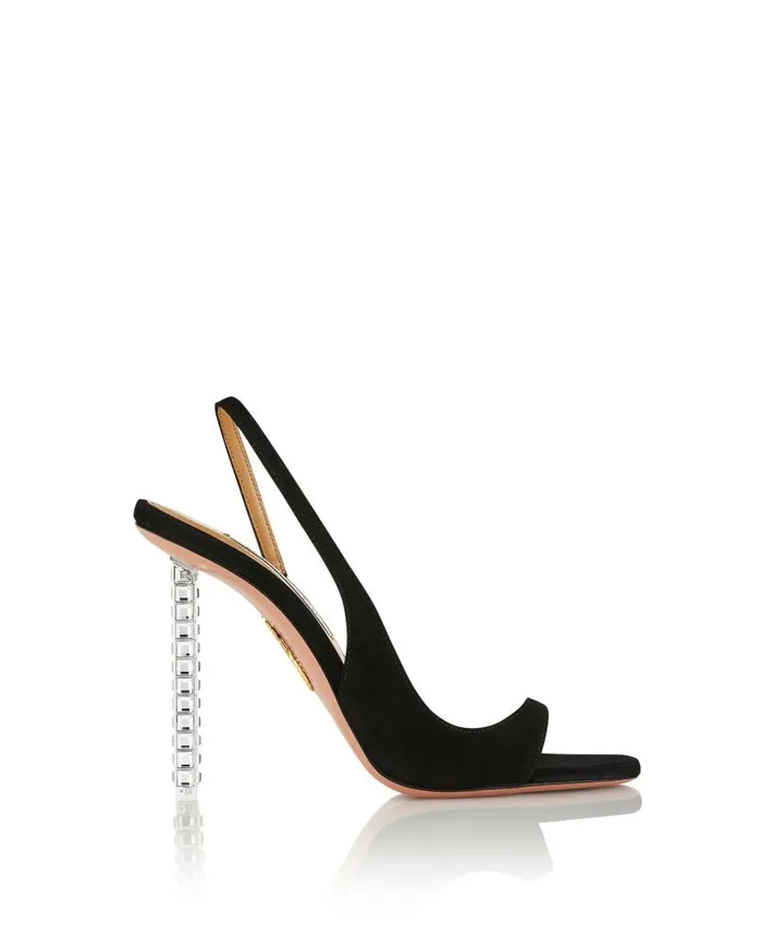 Rock Chic Sling 105 Black Women Aquazzura Sandals Rock Chic Sling 105 Black Women Aquazzura Sandals