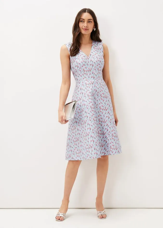 Rosebud Jacquard Fit And Flare Dress Arctic Bluepink Women Phase Eight Dresses Rosebud Jacquard Fit And Flare Dress Arctic Bluepink Women Phase Eight Dresses
