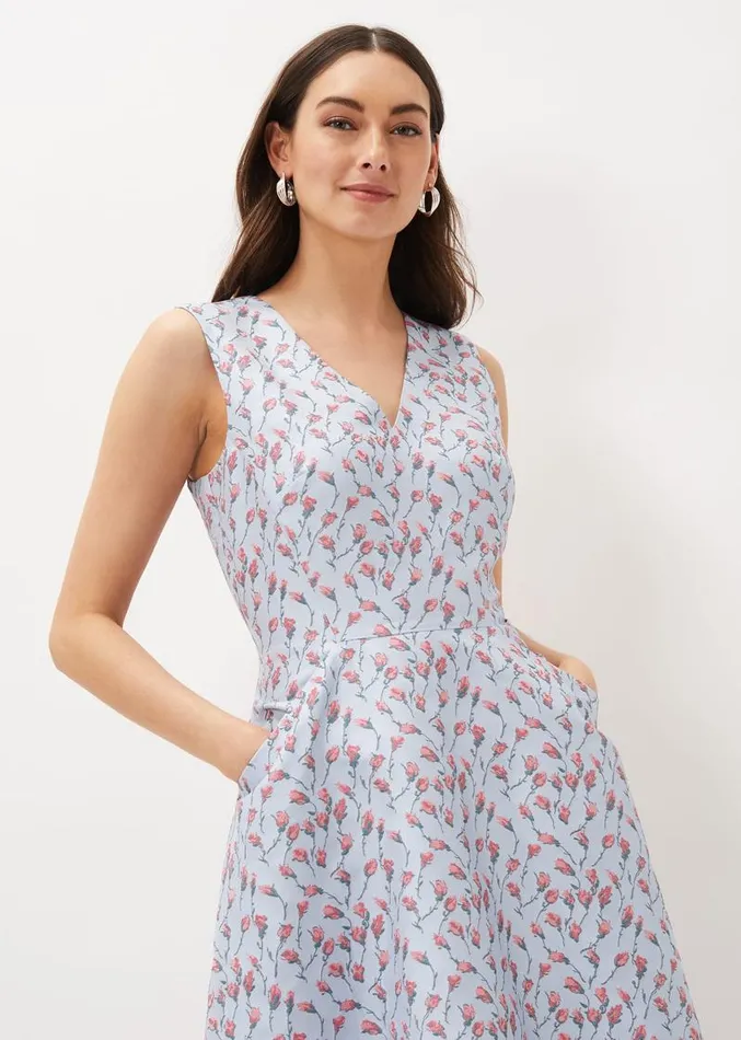 Rosebud Jacquard Fit And Flare Dress Arctic Bluepink Women Phase Eight Dresses Rosebud Jacquard Fit And Flare Dress Arctic Bluepink Women Phase Eight Dresses