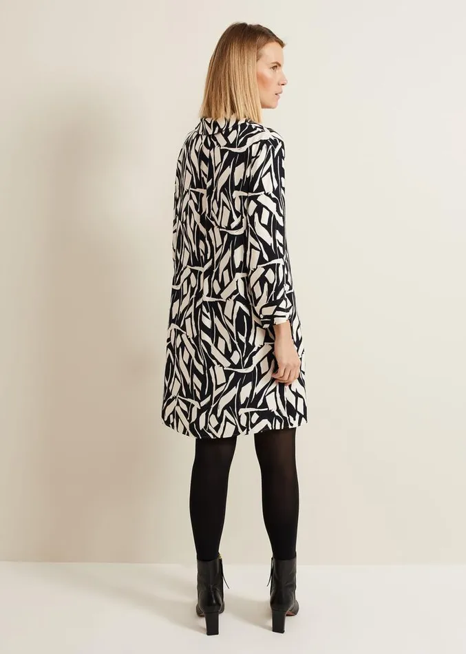 Ruby Geo Tunic Dress Black Multi Women Phase Eight Dresses