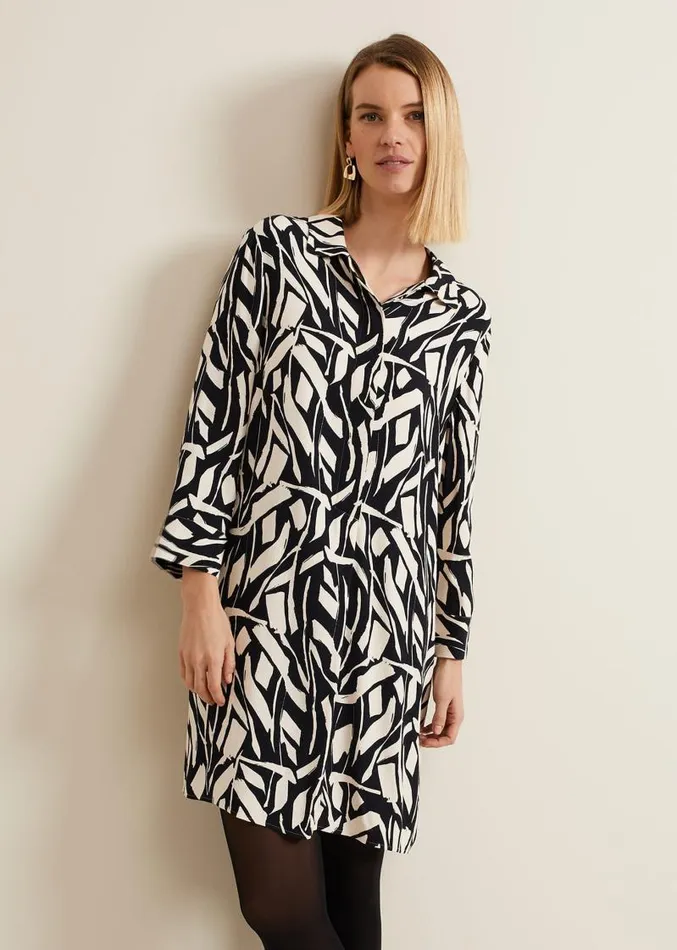 Ruby Geo Tunic Dress Black Multi Women Phase Eight Dresses