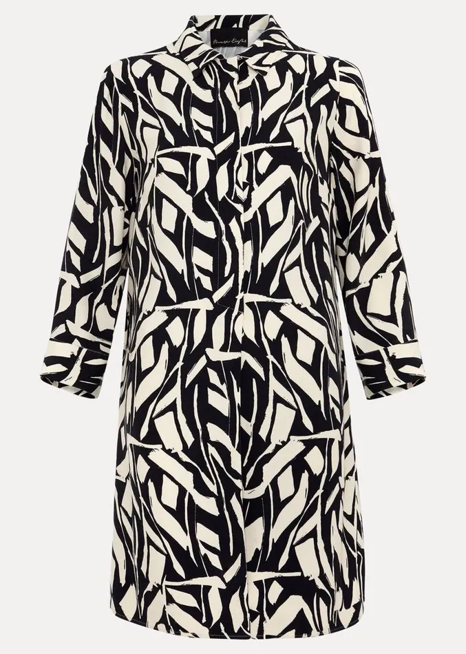 Ruby Geo Tunic Dress Black Multi Women Phase Eight Dresses