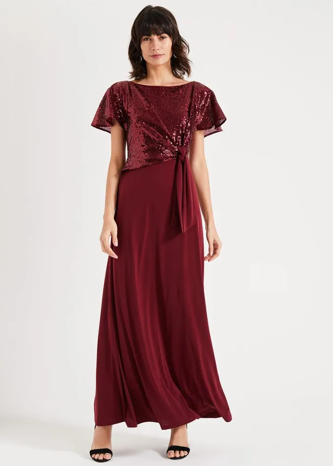 Rumi Knot Front Maxi Dress Lipstick Women Phase Eight Dresses