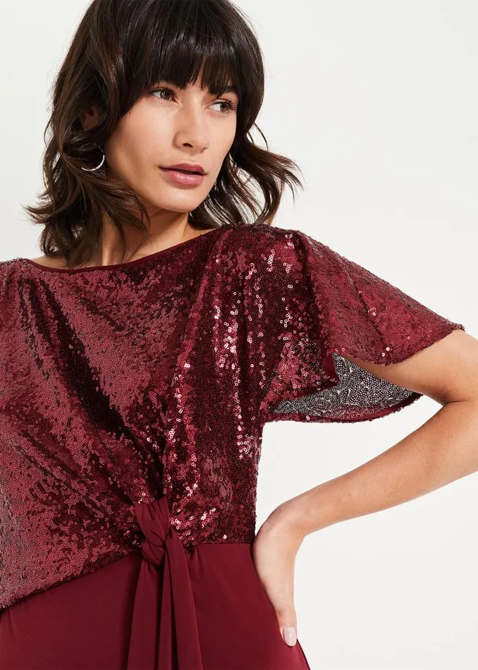 Rumi Knot Front Maxi Dress Lipstick Women Phase Eight Dresses