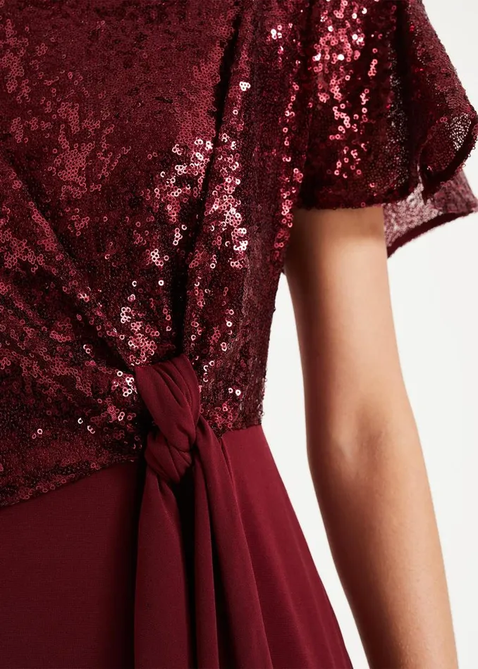 Rumi Knot Front Maxi Dress Lipstick Women Phase Eight Dresses
