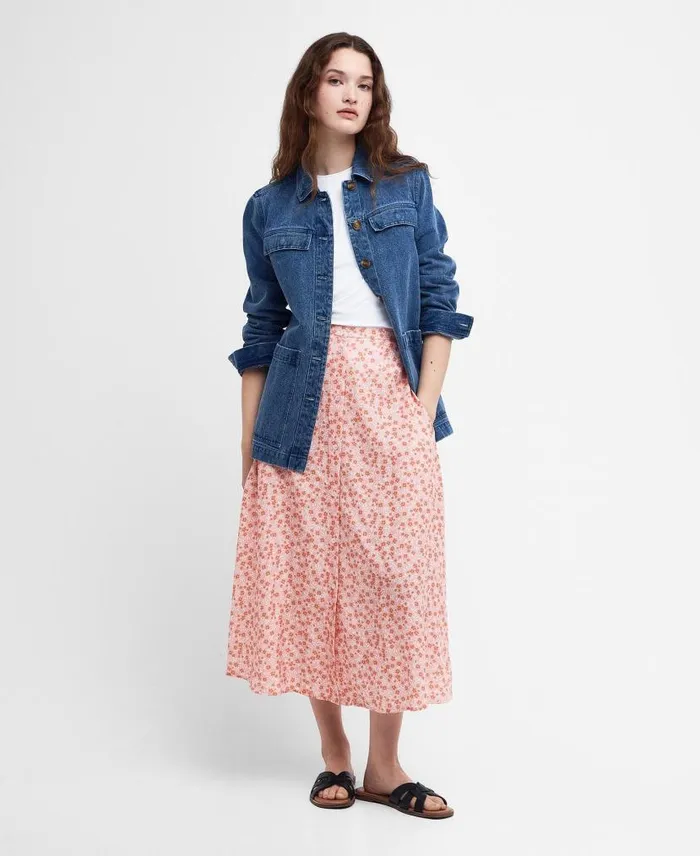 Sandgate Floral Midi Skirt Classic Multi Women Barbour Dresses and Skirts