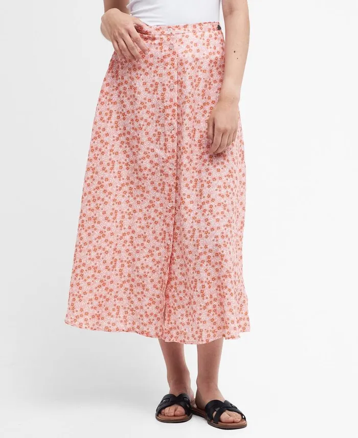 Sandgate Floral Midi Skirt Classic Multi Women Barbour Dresses and Skirts