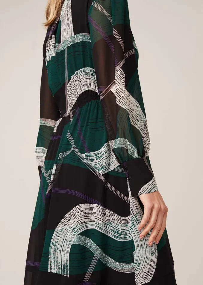Saoirse Swirls Chiffon Dress Greenpurple Women Phase Eight Dresses