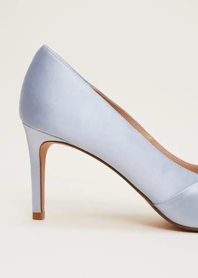 Satin Knot Front Court Shoe Cornflower Women Phase Eight Occasion Shoes