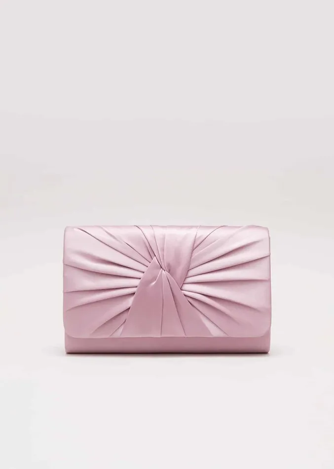 Satin Twist Clutch Pink Women Phase Eight Bags and Clutches