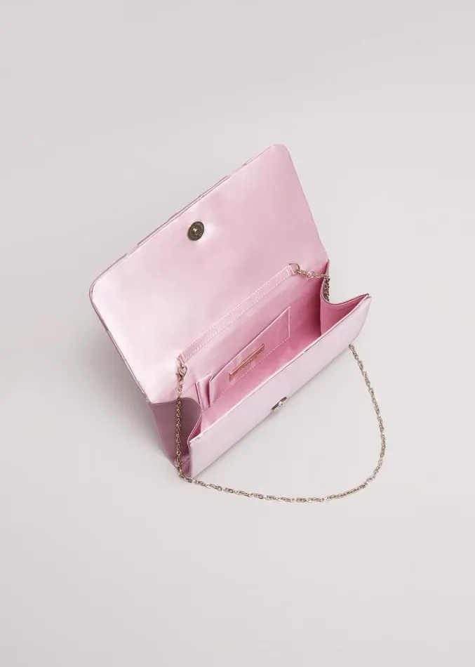 Satin Twist Clutch Pink Women Phase Eight Bags and Clutches