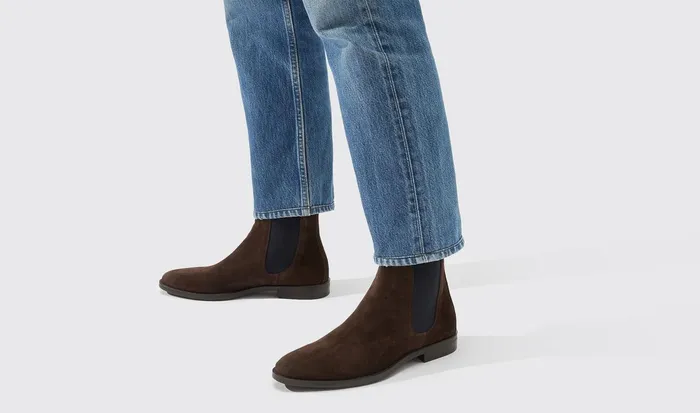 Scarosso Chelsea Boots Men Giacomo Brown Brown Suede 8211 Jetsetter Edition
