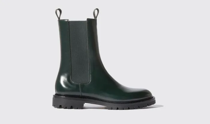 Scarosso Chelsea Boots Men Wooster Hunter Green 8211 Brushed Calf