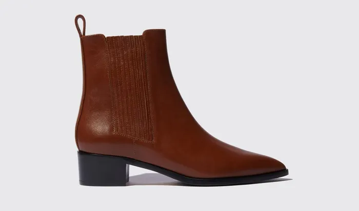 Scarosso Chelsea Boots Women Olivia Castagno Chestnut 8211 Calf