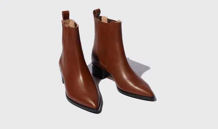 Scarosso Chelsea Boots Women Olivia Castagno Chestnut 8211 Calf
