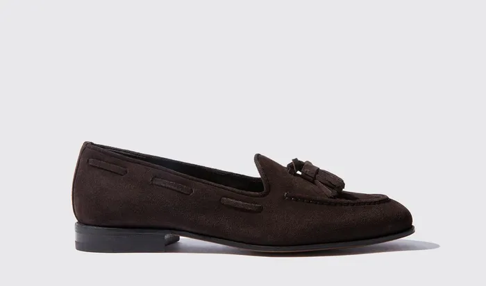 Scarosso Loafers Women Elisa Marrone Dark Brown Suede