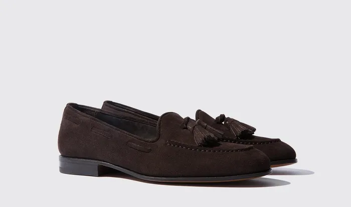 Scarosso Loafers Women Elisa Marrone Dark Brown Suede