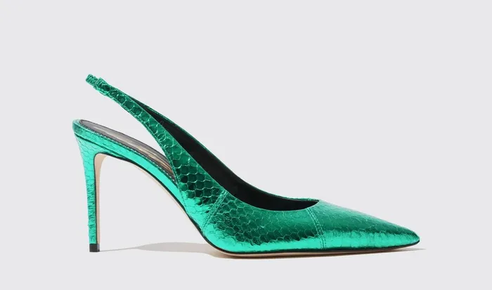 Scarosso Pumps Women Sutton Green Elaphe Green 8211 Elaphe