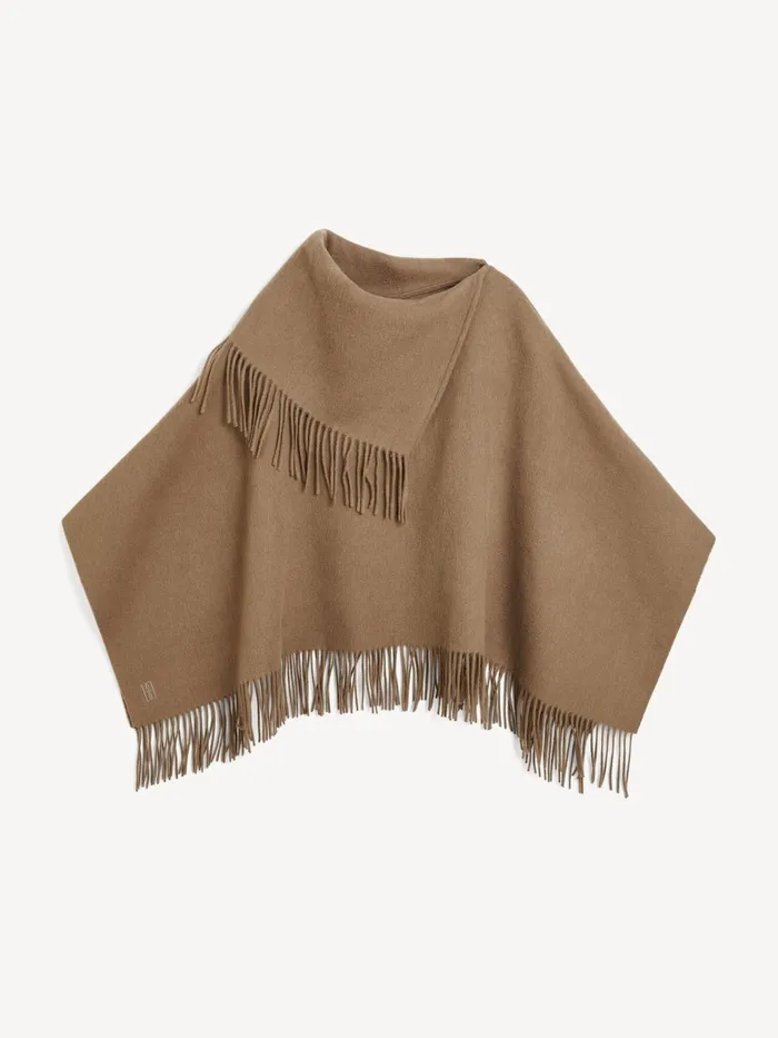 Scarves Women By Malene Birger Turtma Wool Poncho Light Brown
