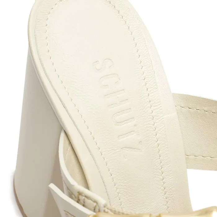Schutz Shoes Enola Women Enola Leather Sandal Pearl