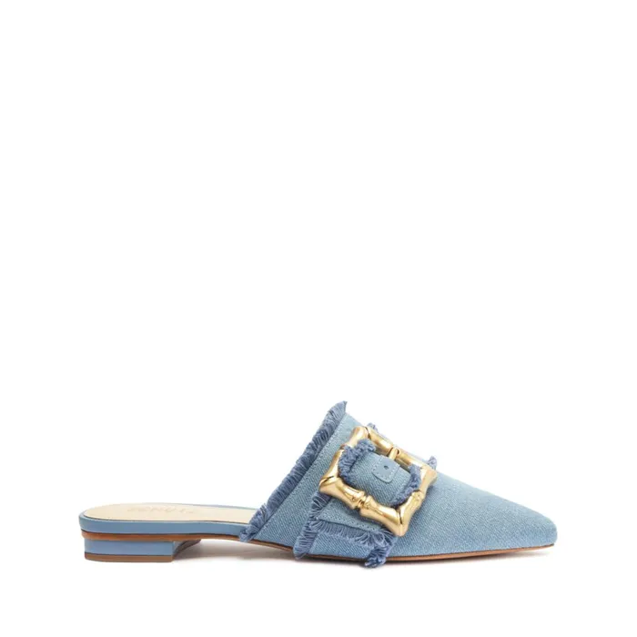 Schutz Shoes Enola Women Enola Mule Denim Flat Summer Jeans