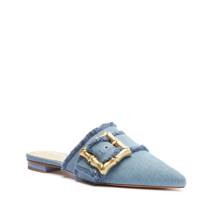 Schutz Shoes Enola Women Enola Mule Denim Flat Summer Jeans