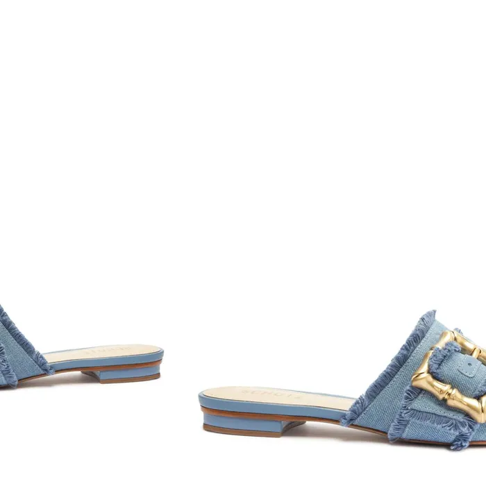 Schutz Shoes Enola Women Enola Mule Denim Flat Summer Jeans