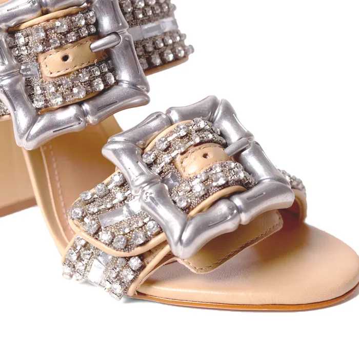 Schutz Shoes Enola Women Enola Shine Leather Sandal Light Wood