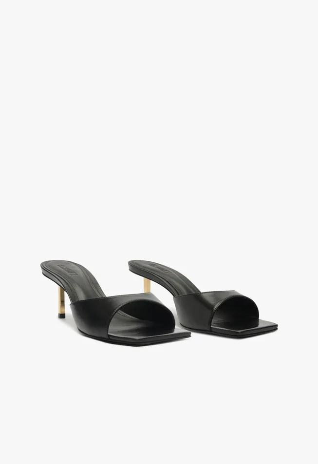 Schutz Shoes Mules Women Dethalia Pin Sandal Black