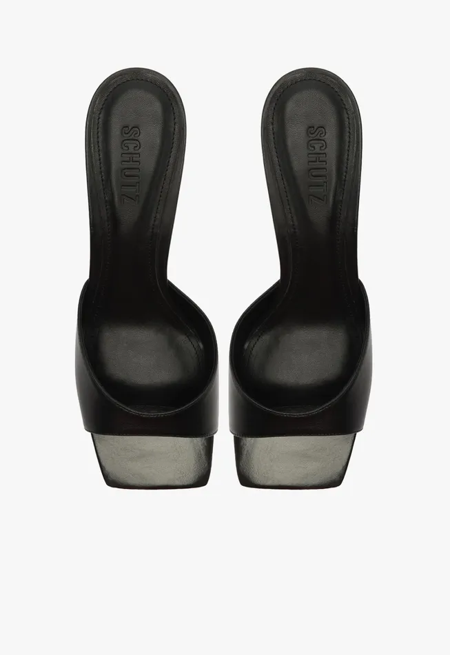 Schutz Shoes Mules Women Dethalia Pin Sandal Black