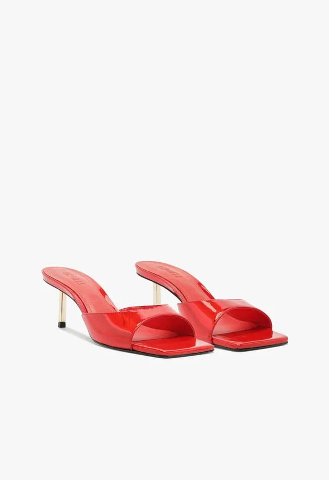 Schutz Shoes Mules Women Dethalia Pin Sandal Red