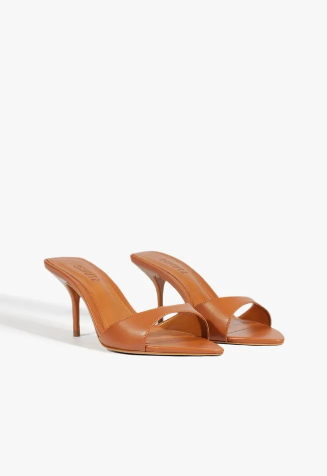 Schutz Shoes Mules Women Elodie Sandal Brown