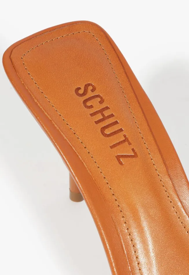 Schutz Shoes Mules Women Elodie Sandal Brown