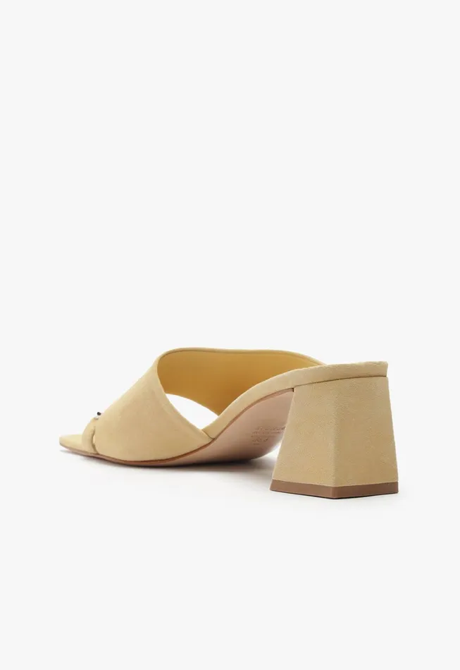 Schutz Shoes Mules Women Jodie Mid Sandal Beige