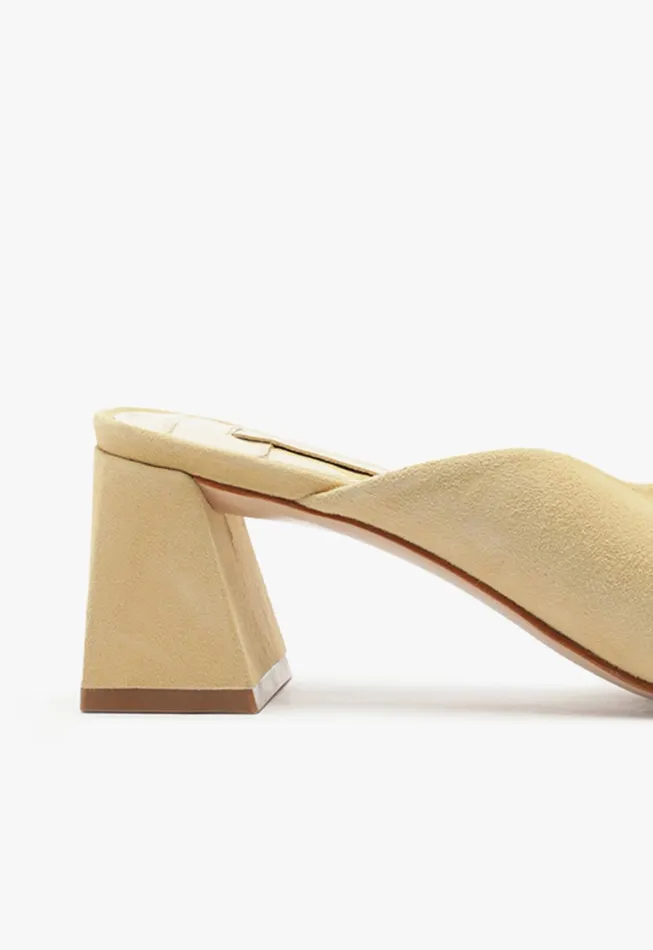 Schutz Shoes Mules Women Jodie Mid Sandal Beige