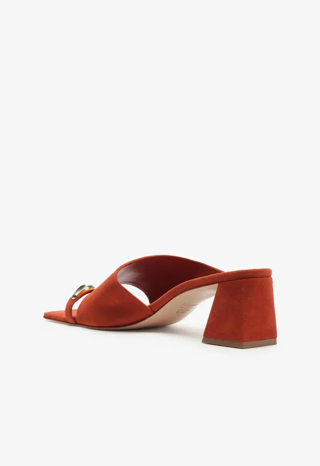 Schutz Shoes Mules Women Jodie Mid Sandal Orange