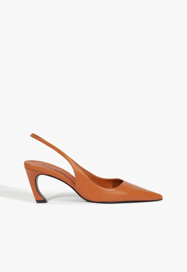 Schutz Shoes Women Lexi Sling Mid Pump Brown