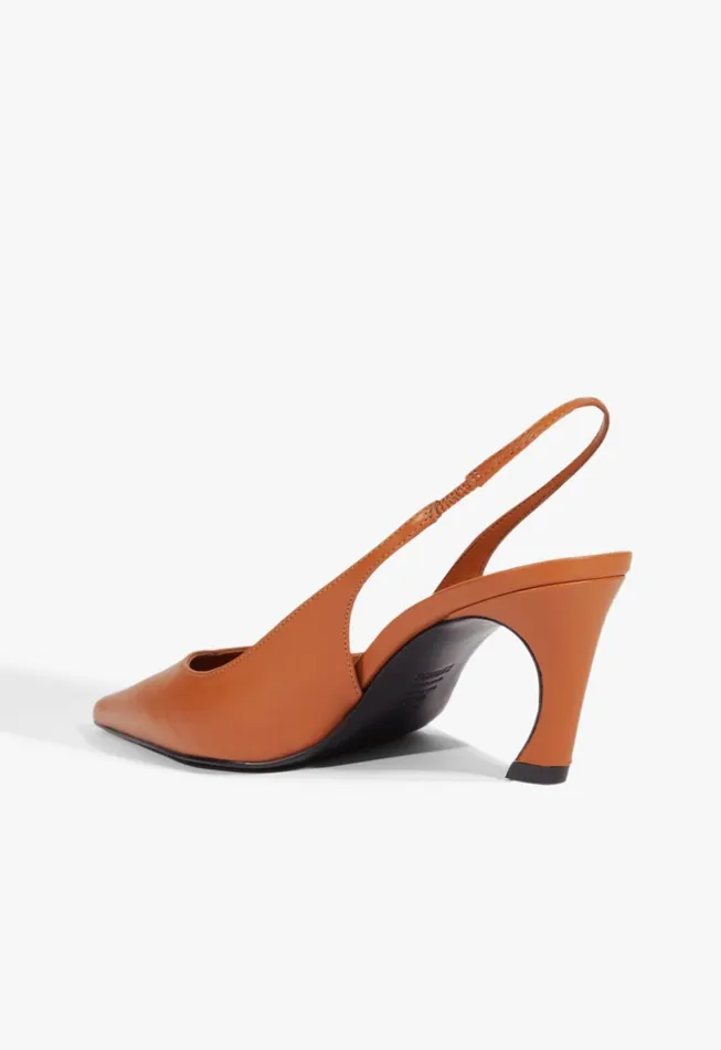 Schutz Shoes Women Lexi Sling Mid Pump Brown