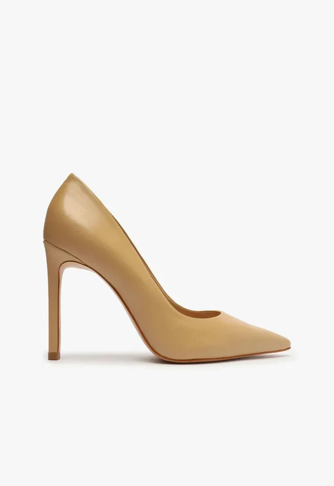 Schutz Shoes Women Lou Nappa Leather Pump Light Beige